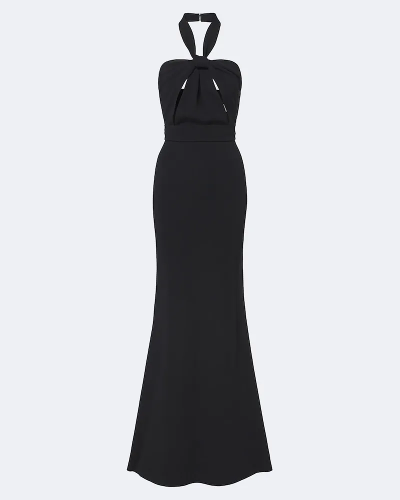 Elie Saab Robe aus Crêpe Schwarz