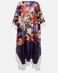 Dries van Noten Bedruckter Kaftan aus Baumwolle Multicolor