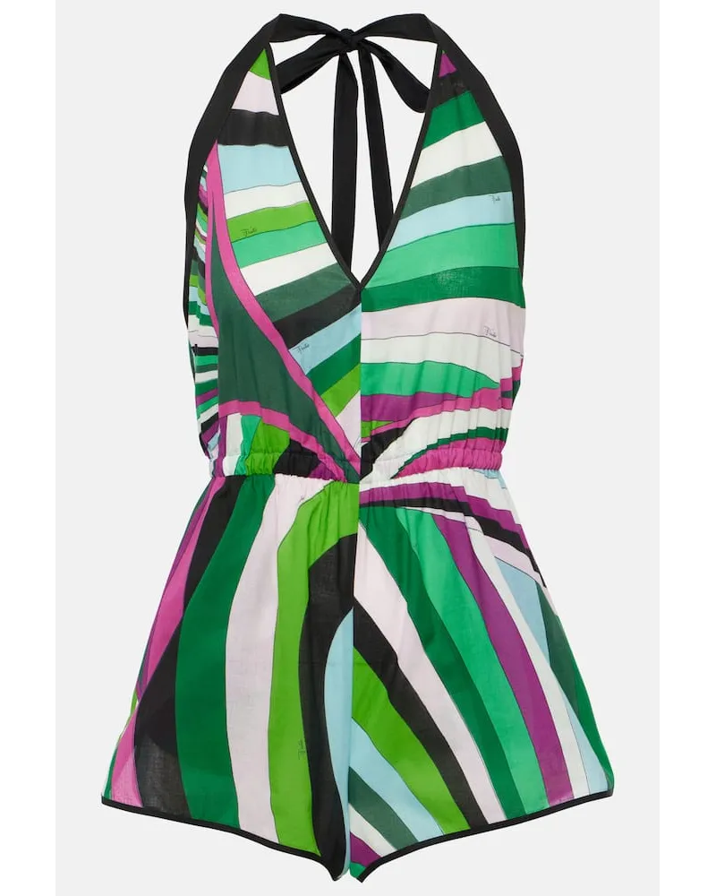 Emilio Pucci Playsuit Iride aus Baumwolle Multicolor