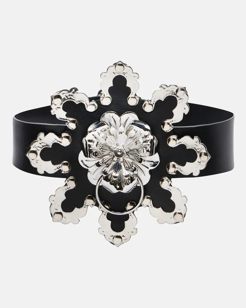 Blumarine Gürtel aus Leder Schwarz