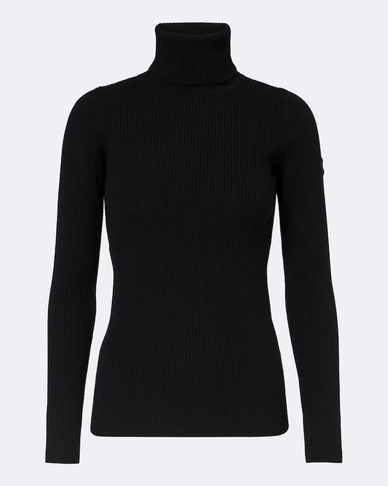 Yves Salomon Rollkragenpullover aus einem Wollgemisch Schwarz