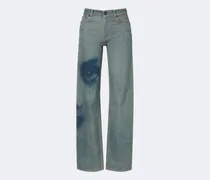 Bedruckte Straight Jeans