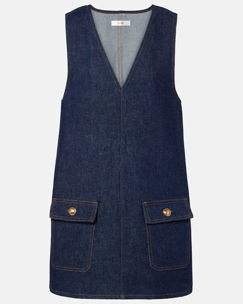 Frame Denim Minikleid Pinafore aus Denim Blau