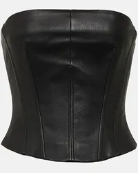 Stouls Bustier-Top Rosalia aus Leder Schwarz