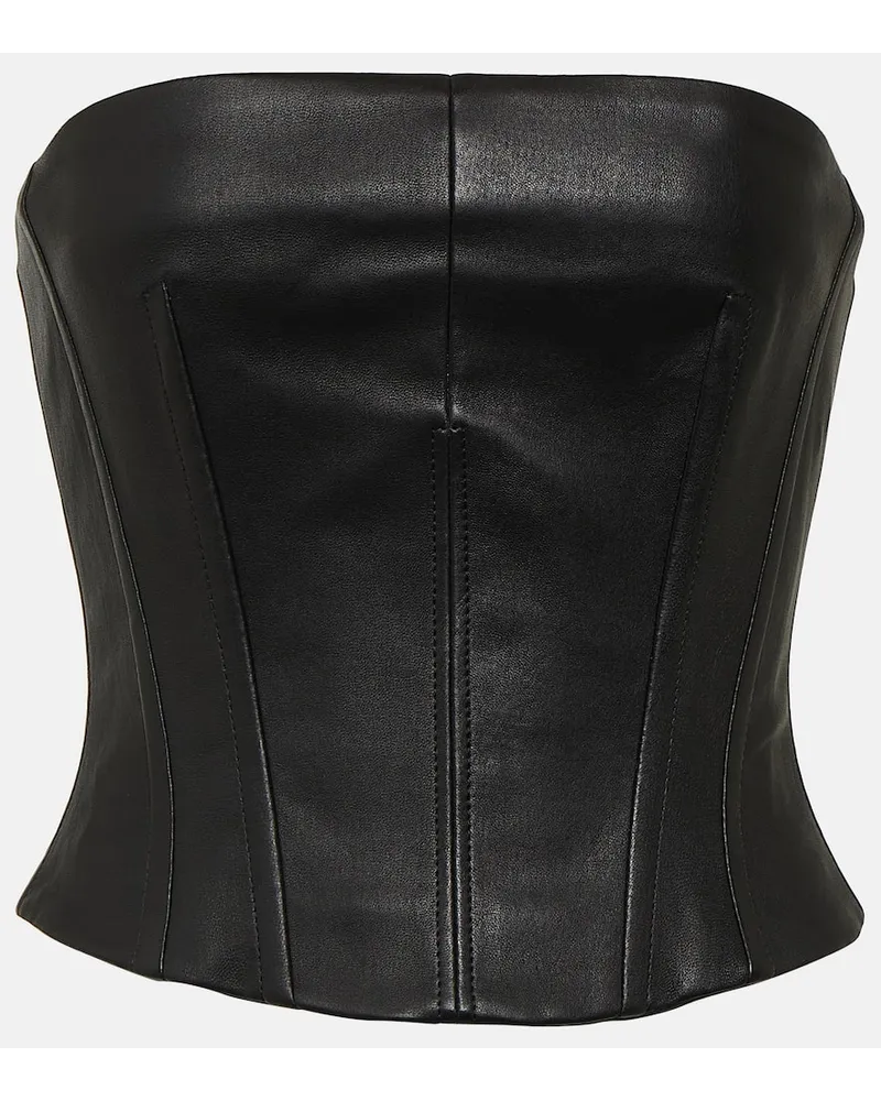 Stouls Bustier-Top Rosalia aus Leder Schwarz