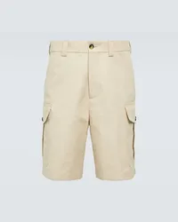 Loro Piana Cargo-Shorts Bizen aus Baumwolle und Leinen Nude