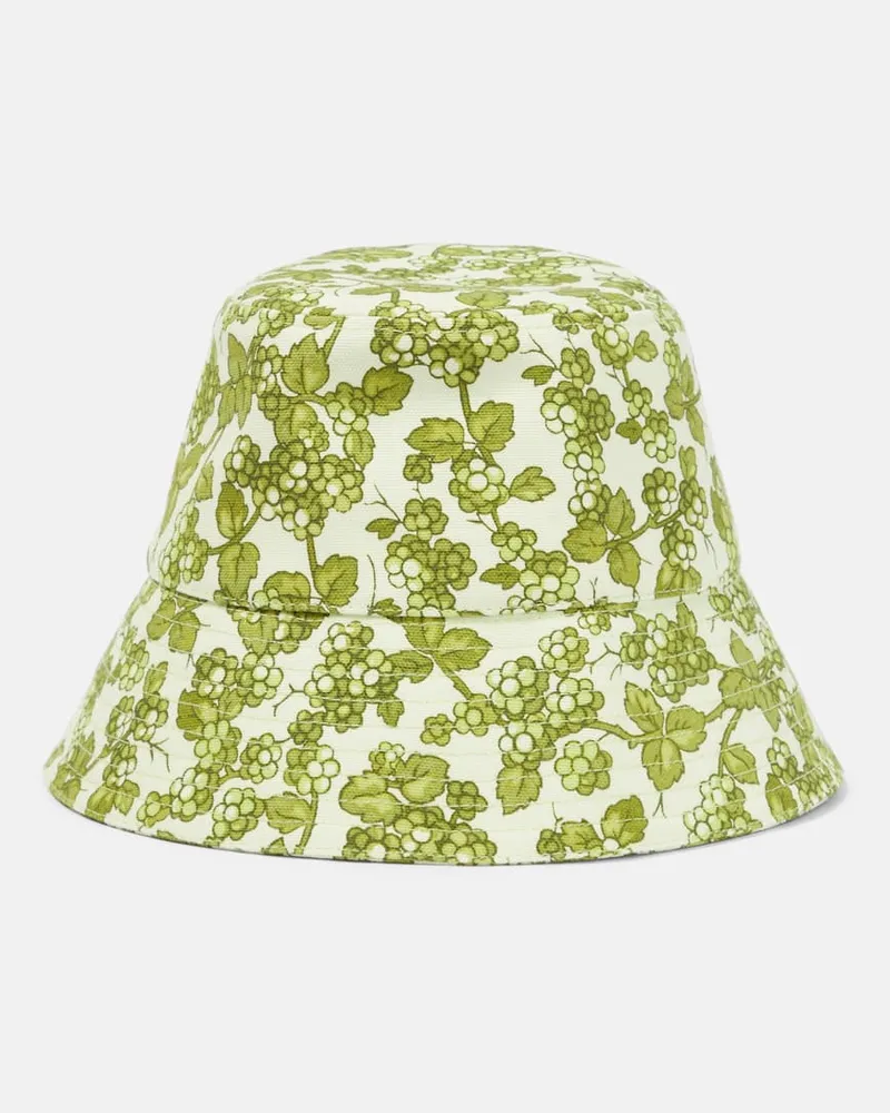 Etro Bedruckter Hut aus Canvas Grün