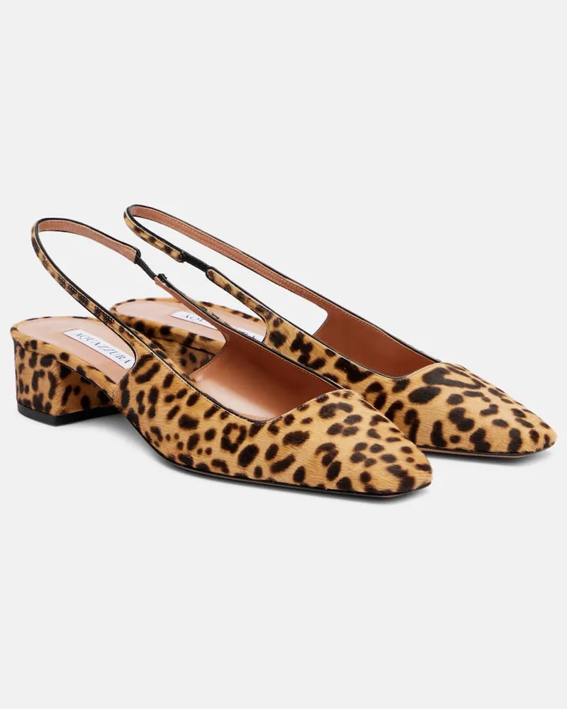 Aquazzura Slingback-Pumps Ginza 35 aus Kalbshaar Multicolor