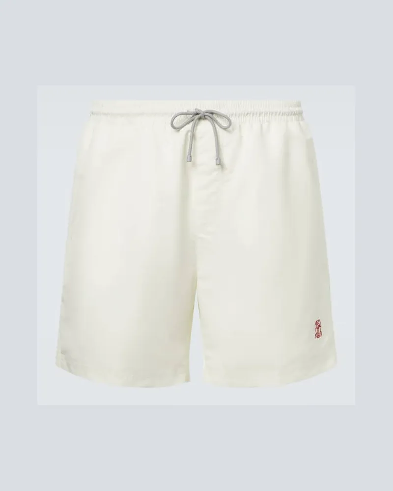 Brunello Cucinelli Badeshorts Weiß