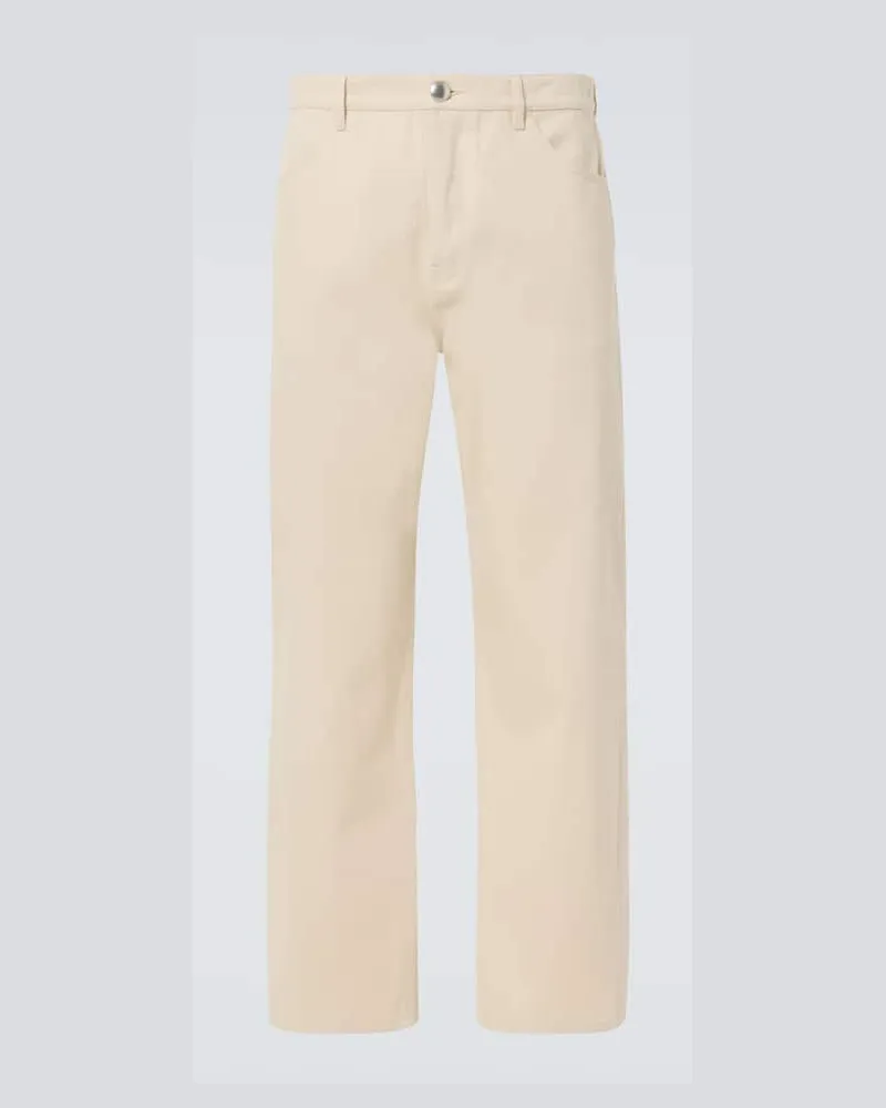 Jil Sander Mid-Rise Straight Jeans Beige
