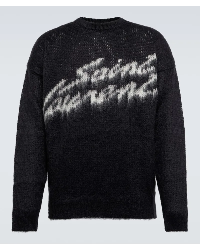 Saint Laurent Pullover aus einem Mohairgemisch Schwarz