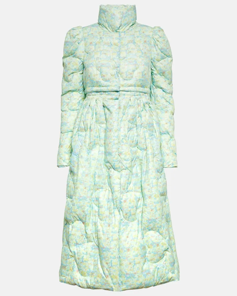 Susan Fang Bedruckter Daunenmantel Blau