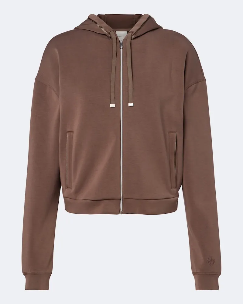 Varley Kapuzenjacke Jorgie aus Jersey Braun