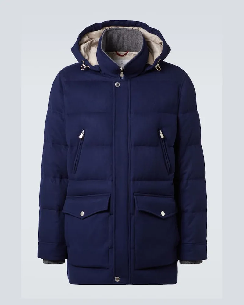 Brunello Cucinelli Daunenjacke Blau