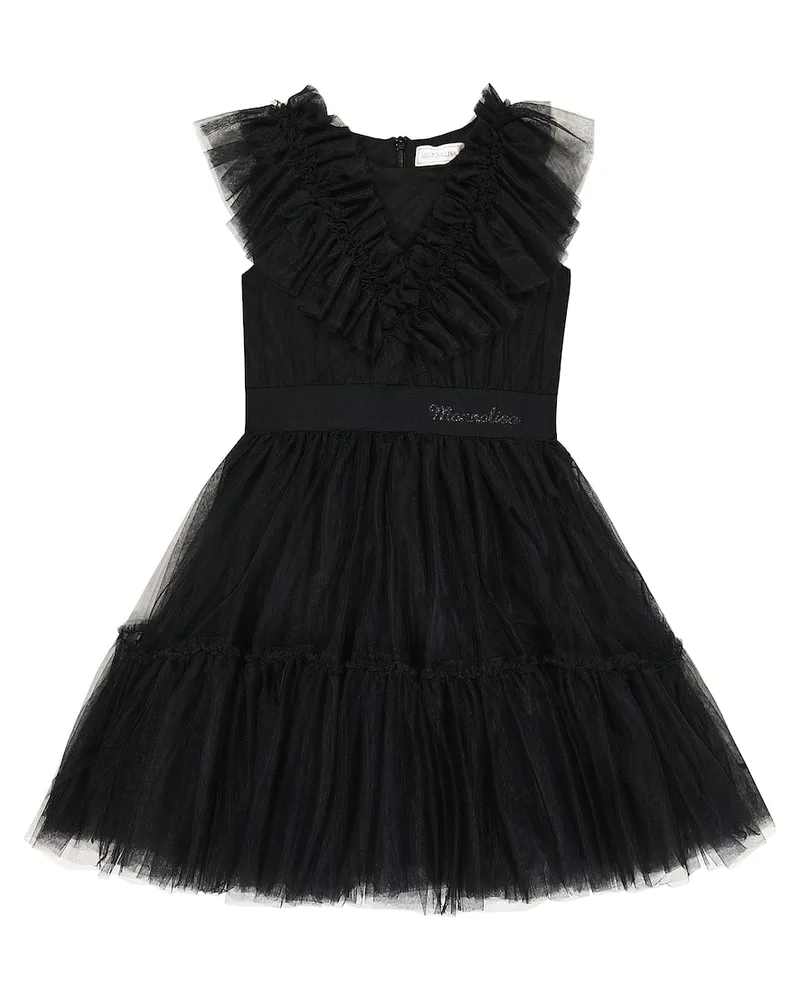 Monnalisa Kleid aus Tüll Schwarz