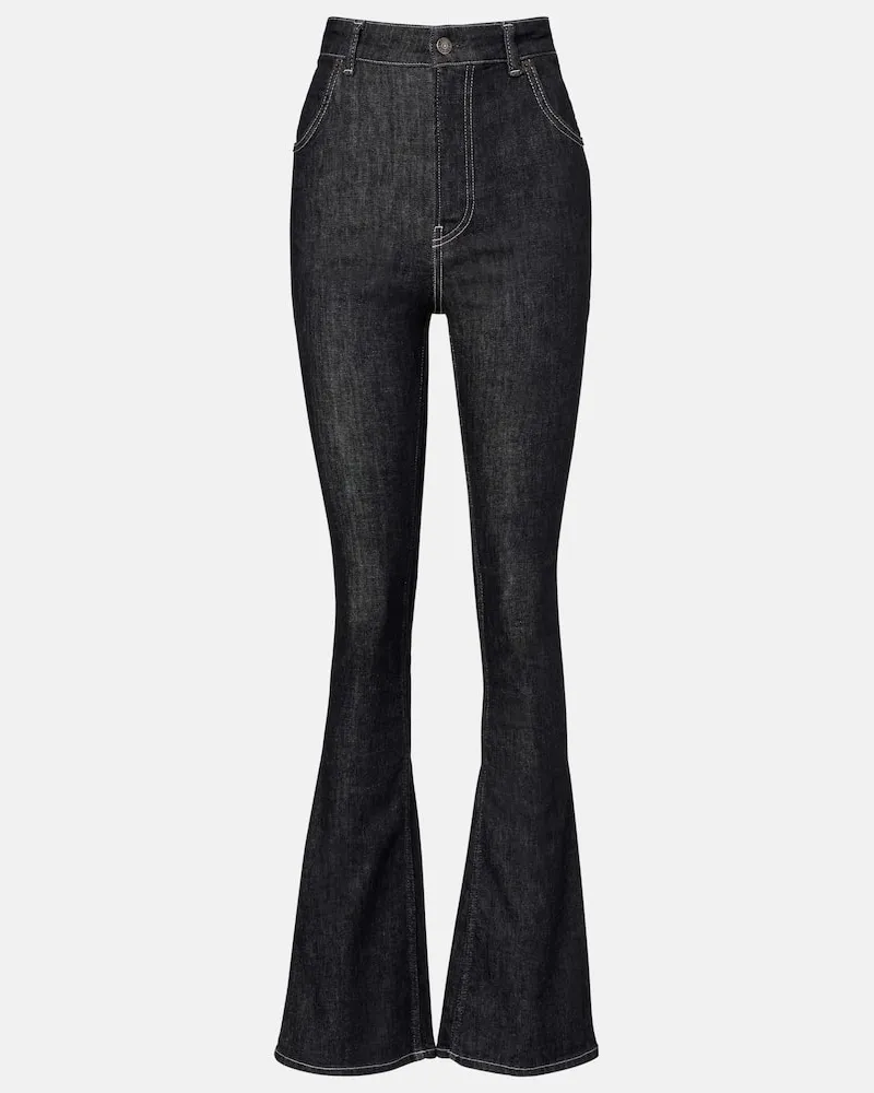 Acne Studios High-Rise Flared Jeans Schwarz