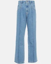 Isabel Marant High-Rise Straight Jeans Nadegegz Blau