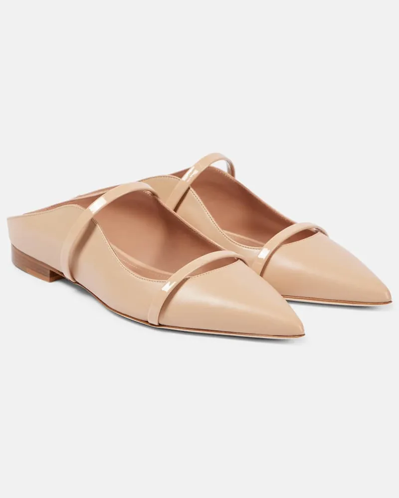 Malone Souliers Slippers Maureen aus Leder Beige