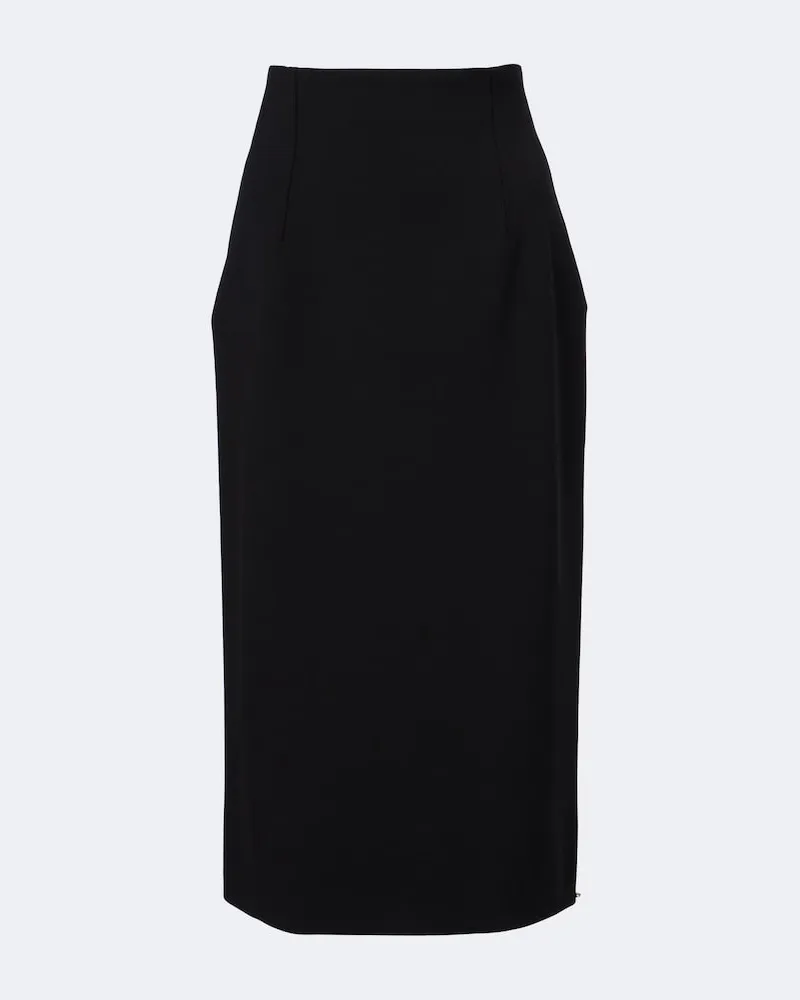 SPORTMAX Bleistiftrock aus einem Wollgemisch Schwarz