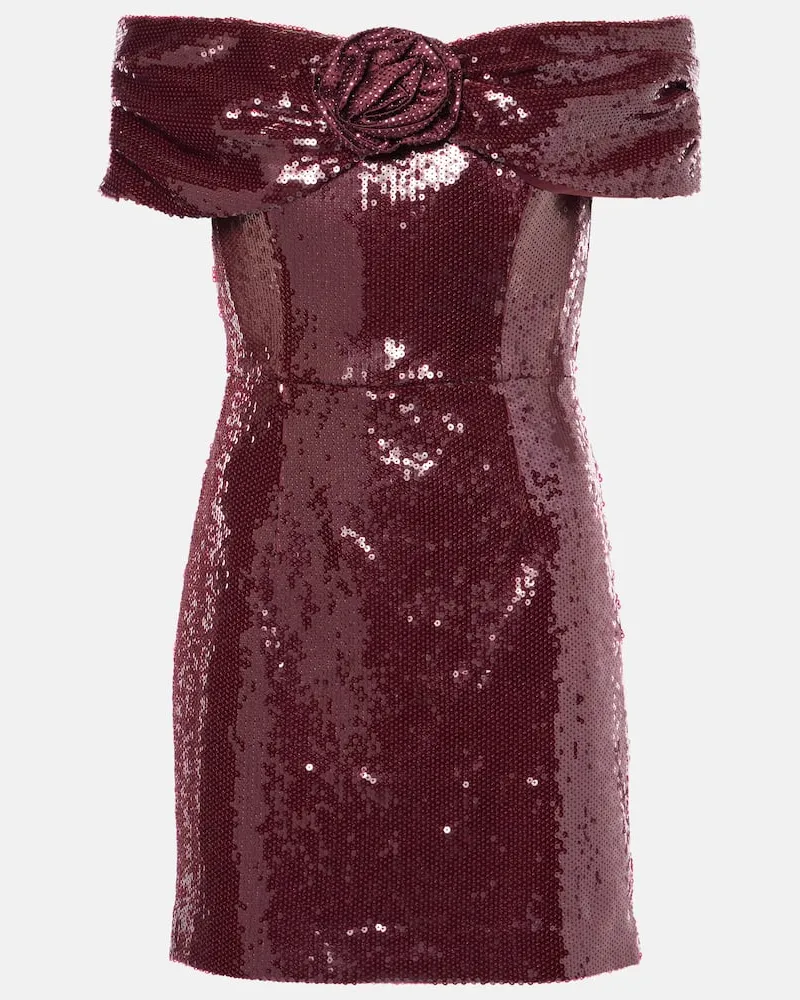 Rebecca Vallance X Nicky Hilton Minikleid Zelda mit Pailletten Rot