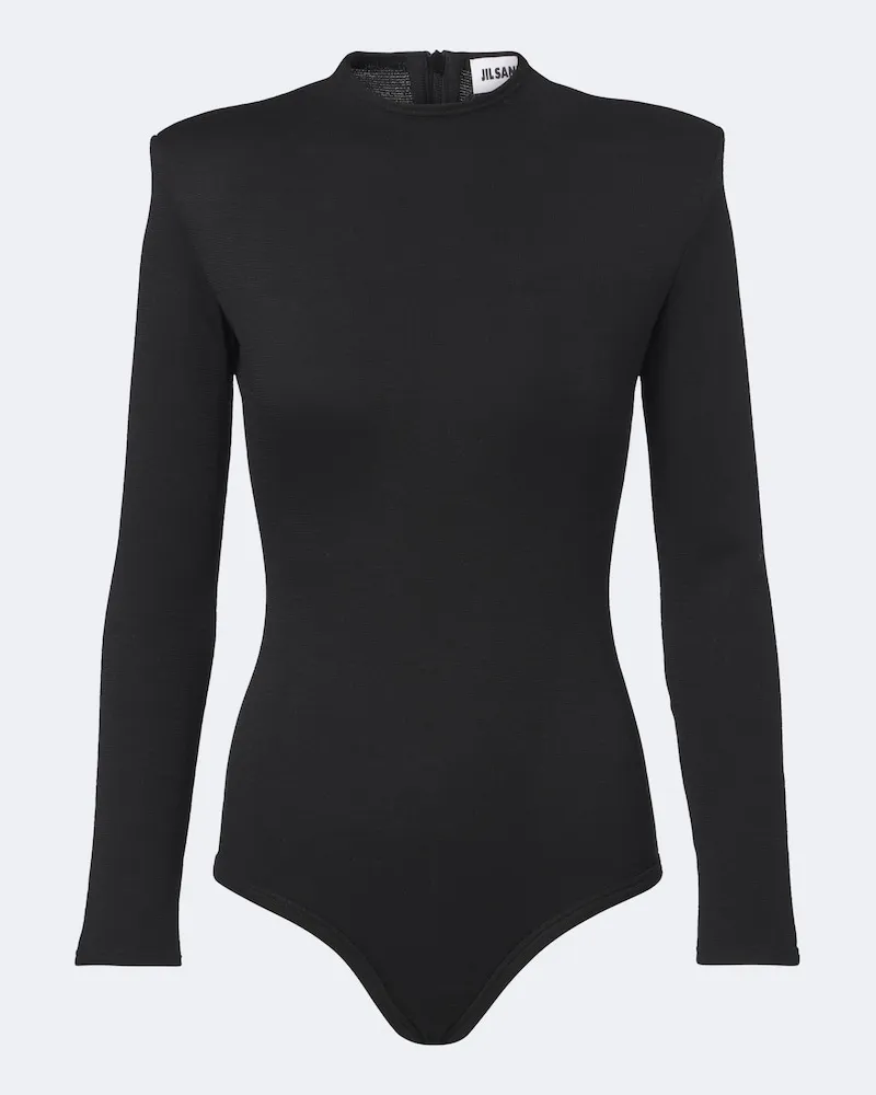 Jil Sander Body aus Wolle Schwarz