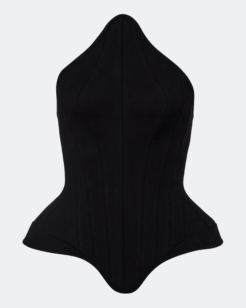 Thierry Mugler re/edit Bustier-Top Schwarz