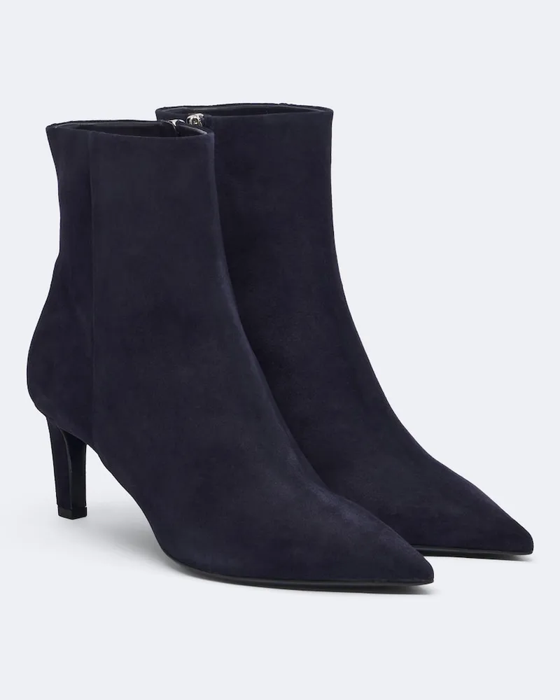Jimmy Choo Ankle Boots Frankie aus Veloursleder Blau