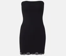 Minikleid aus Jersey mit Spitze