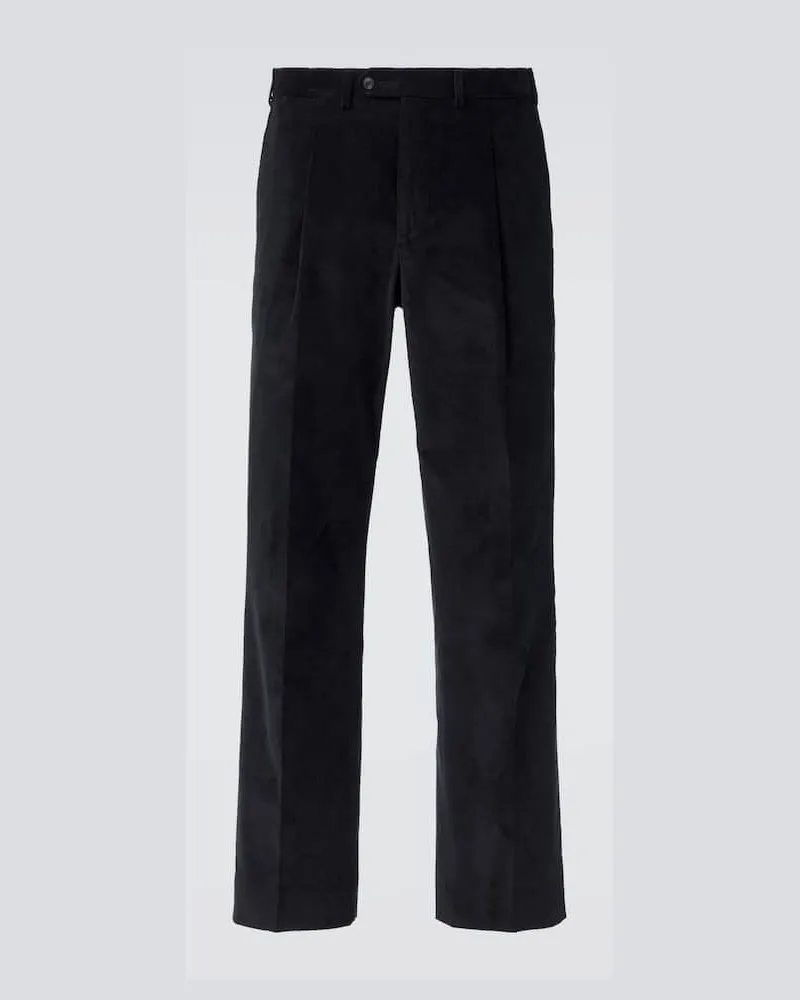 SAMAN AMEL Gerade Hose Amo aus Baumwoll-Cord Schwarz