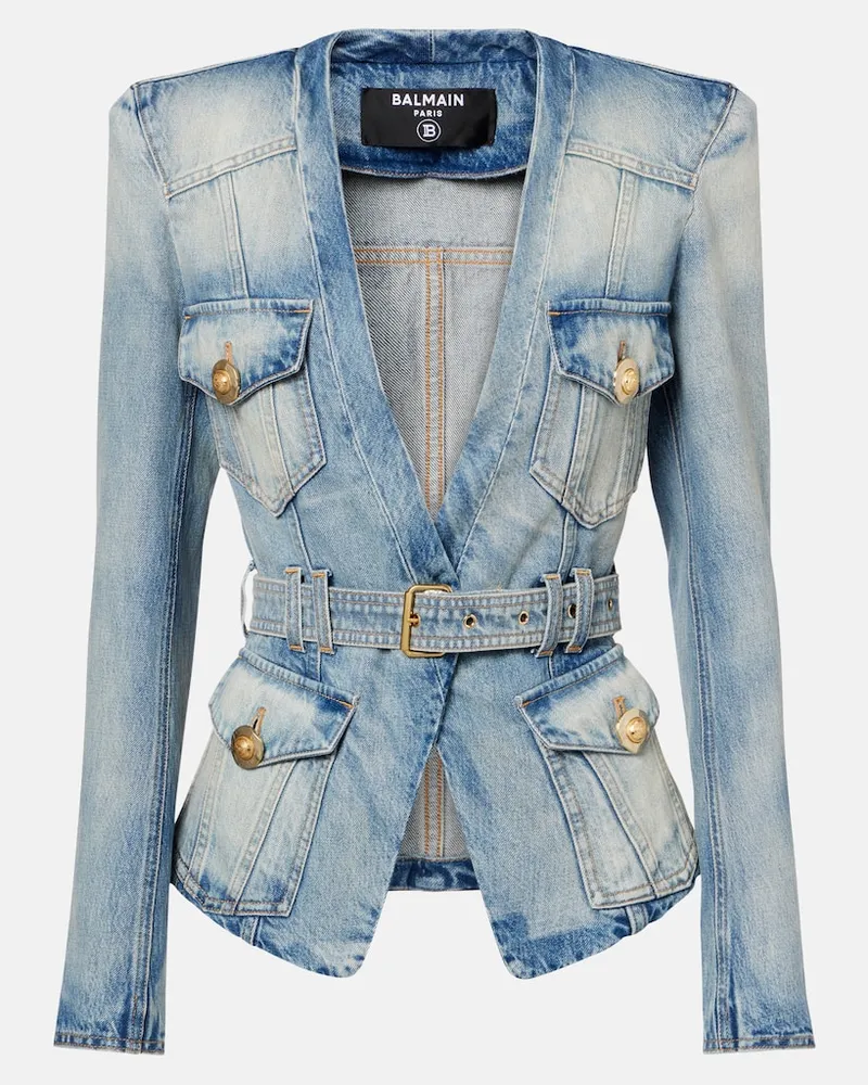 Balmain Jeansjacke Blau