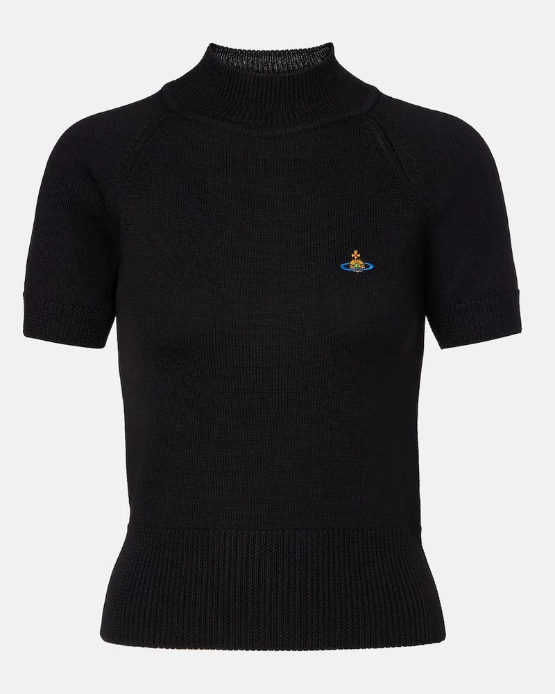 Vivienne Westwood Top Bea aus Schurwolle Schwarz
