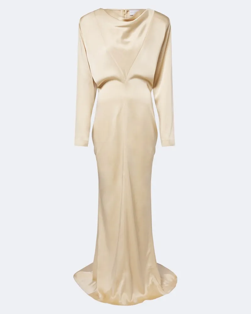 Stella McCartney Robe aus Satin Beige