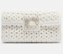 Clutch Jeu De Fille aus Häkelstrick mit Kristallen
