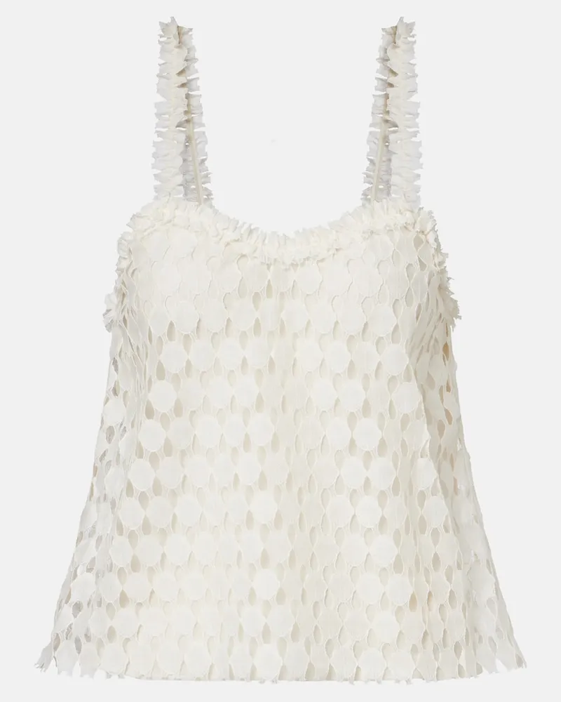 Ulla Johnson Top Francoise aus Spitze Weiß