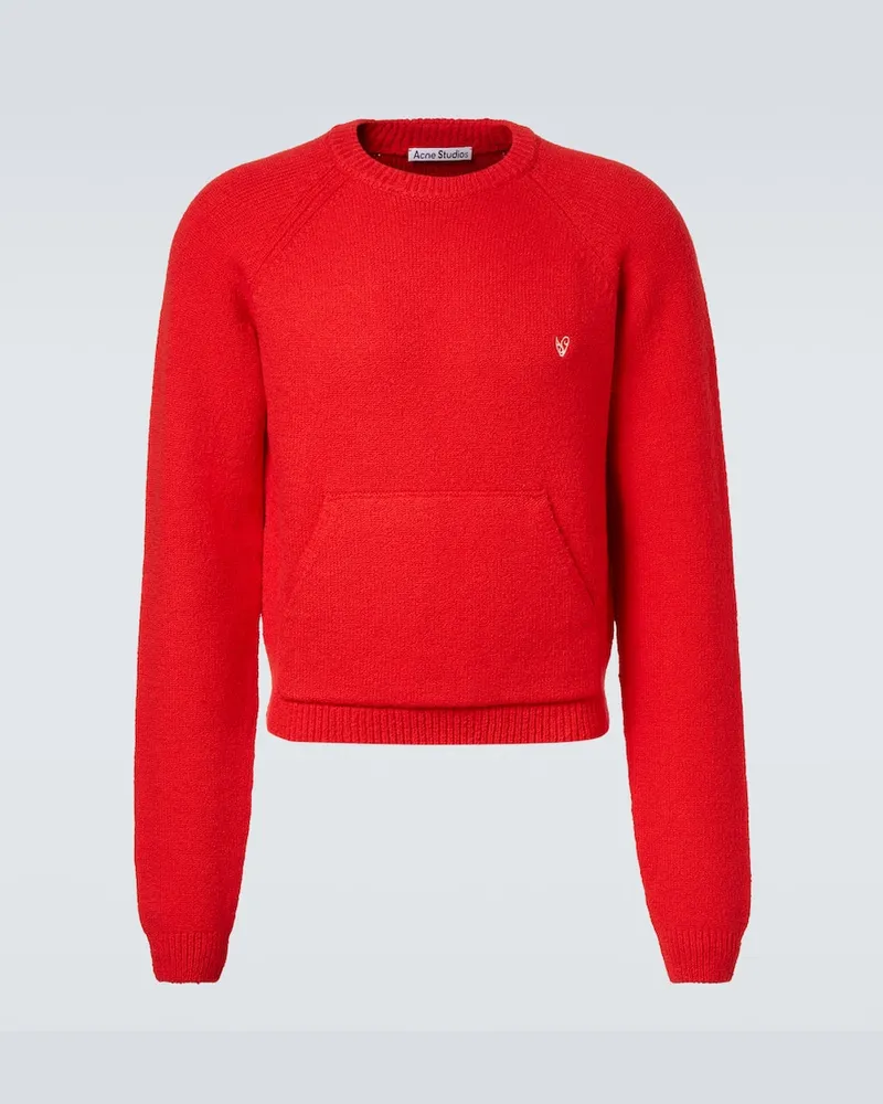 Acne Studios Pullover aus einem Baumwollgemisch Rot