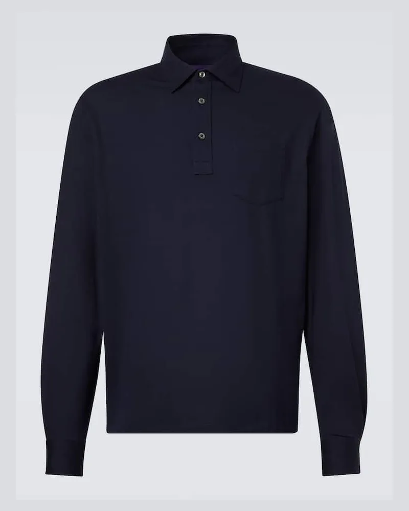 Ralph Lauren Polopullover aus Baumwolle und Kaschmir Blau