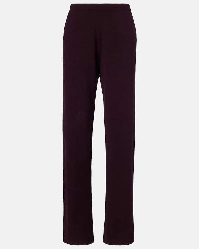 extreme cashmere Gerade Hose Ralph aus einem Kaschmirgemisch Burgunderrot