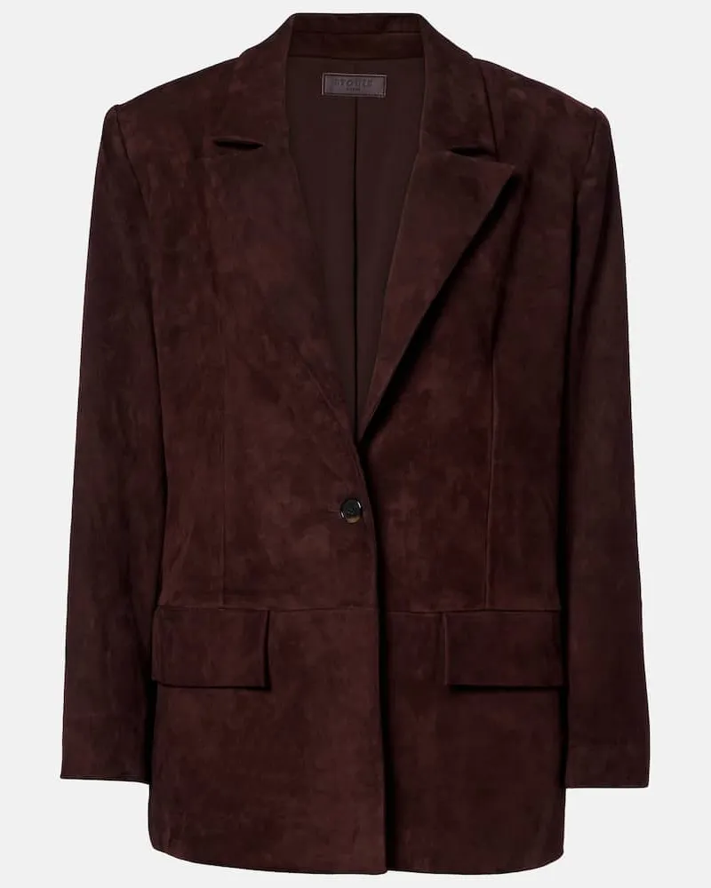 Stouls Blazer aus Veloursleder Braun