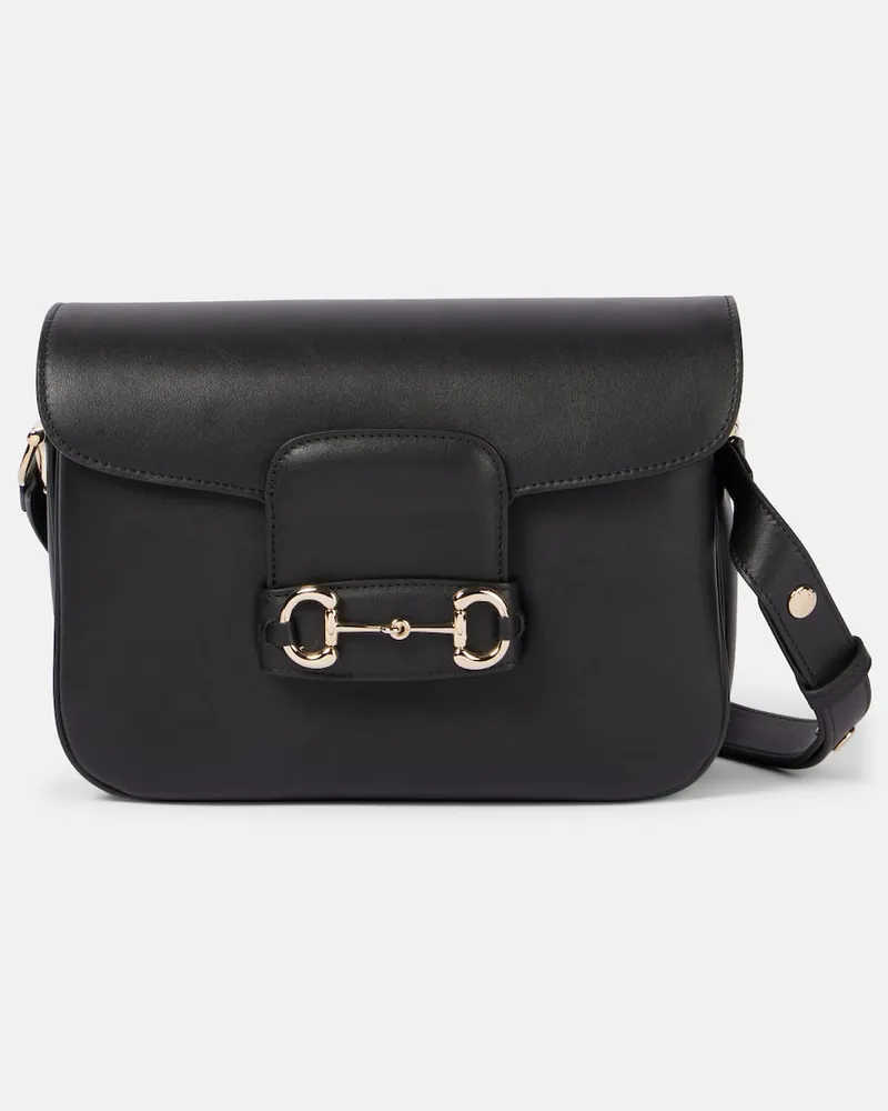 Gucci Schultertasche Gucci Horsebit aus Leder Schwarz