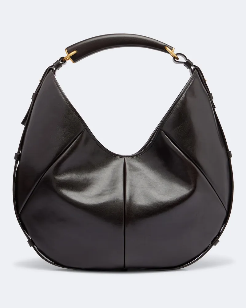 Saint Laurent Schultertasche Mombasa Medium aus Leder Braun