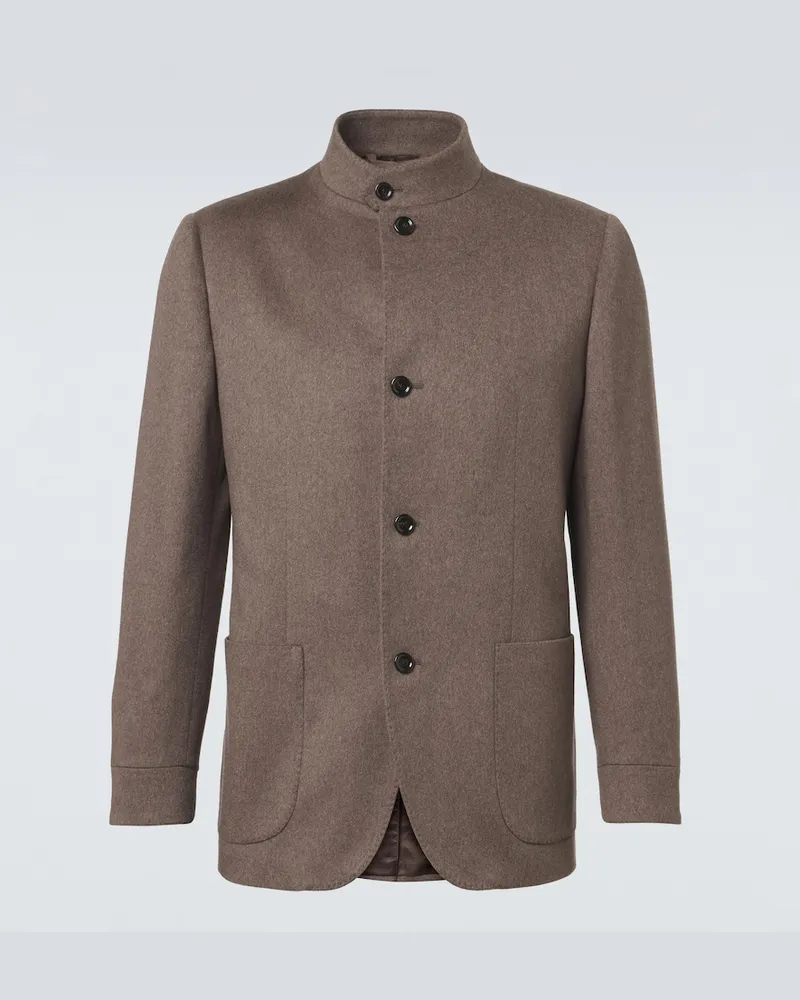 LARDINI Jacke aus Kaschmir Braun