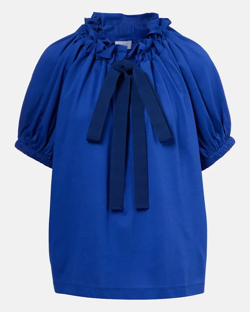 Patou Top aus Baumwoll-Jersey Blau