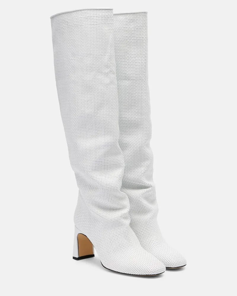 SOULIERS MARTINEZ Stiefel Roberta aus Leder Weiß