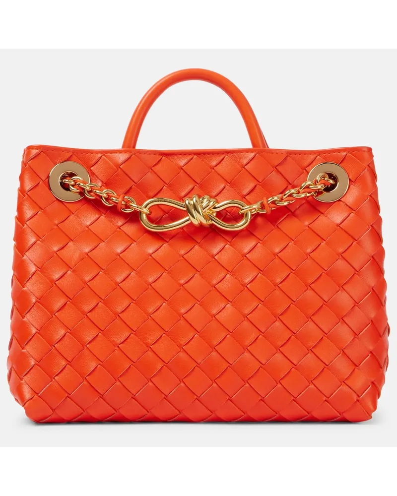 Bottega Veneta Tote Andiamo Small aus Leder Orange