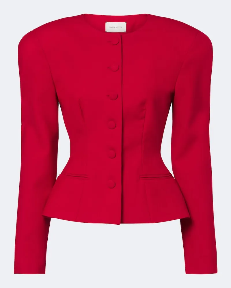 Magda Butrym Jacke aus Schurwolle Rot