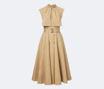 Cape-Midikleid aus Baumwollpopeline