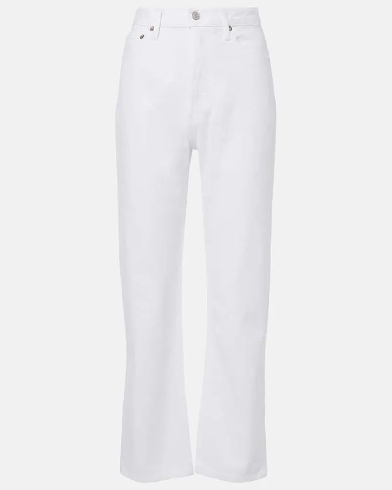 AGOLDE High-Rise Straight Jeans ’90s Pinch Waist Weiß