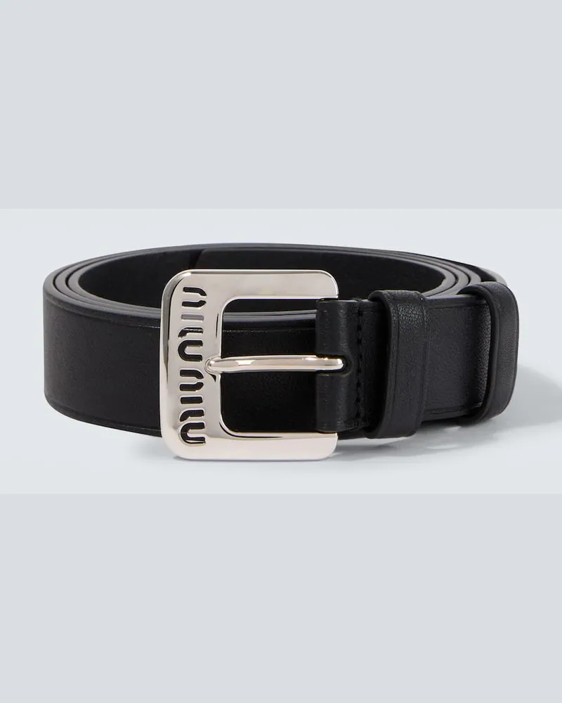 Miu Miu Gürtel aus Leder Schwarz