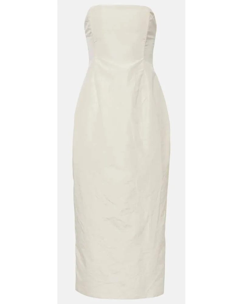 Magda Butrym Midikleid aus Seiden-Taft Nude