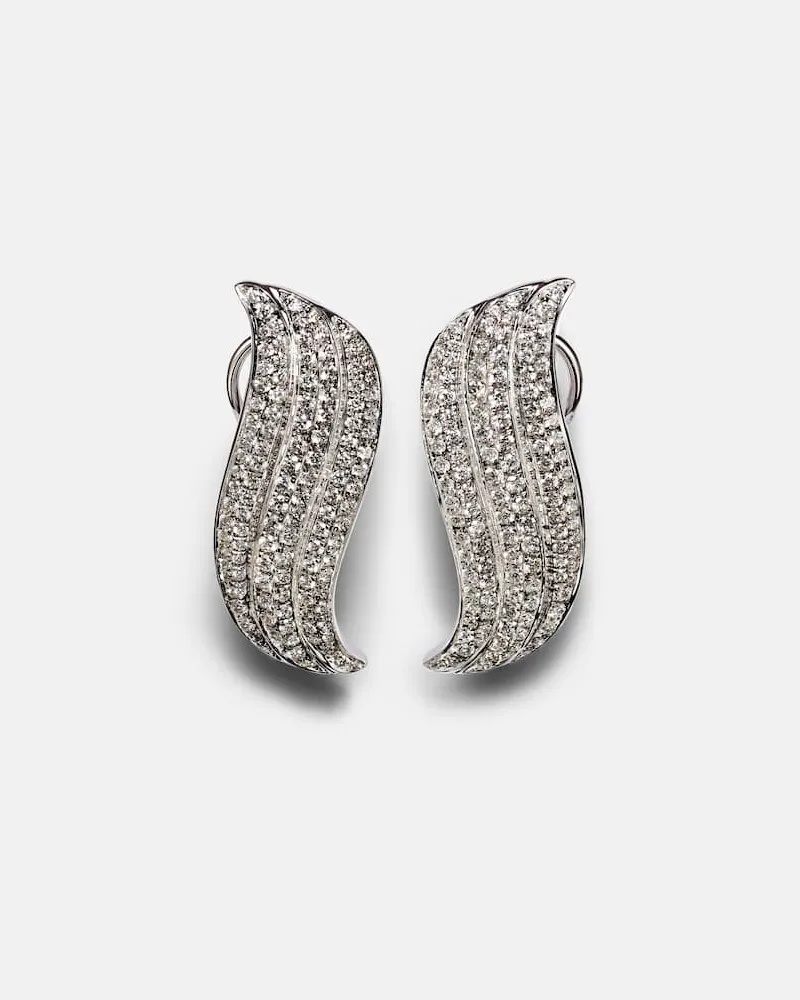 ANITA KO Ohrringe Celeste Small aus 18kt Weißgold mit Diamanten Silber
